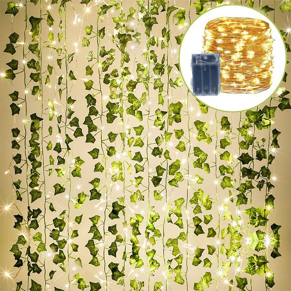 12 pack green artificial ivy garland plants vine hanging with led string light for home kitchen garden office wedding wall decor 1029
12 pack green artificial ivy garland plants vine hanging with led string light for home kitchen garden office wedding wall decor 1029