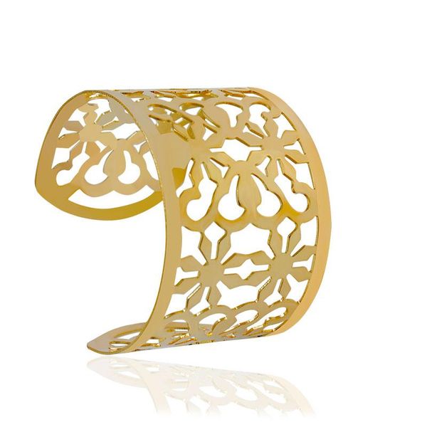 f&u european fashion popular style gold and silver plated hollow snowflake pattern bracelet arm bangle, Black
f&u european fashion popular style gold and silver plated hollow snowflake pattern bracelet arm bangle, Black