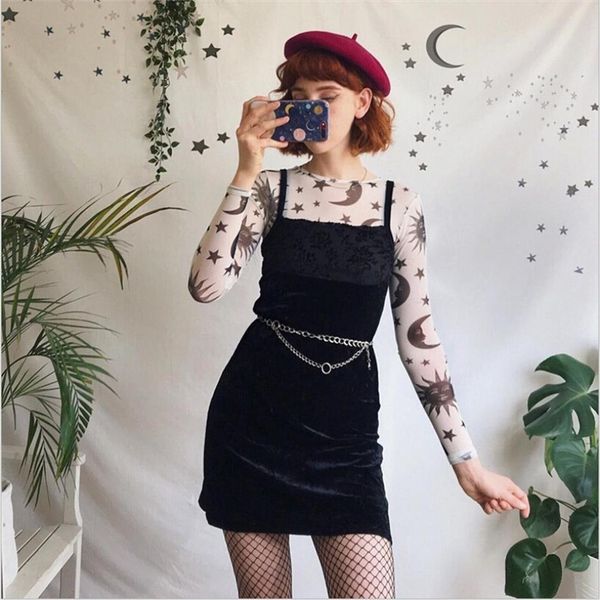 2020 spring new transparent mesh t shirt women sun moon printed crew neck long sleeve shirt women basic casual tee, White
2020 spring new transparent mesh t shirt women sun moon printed crew neck long sleeve shirt women basic casual tee, White