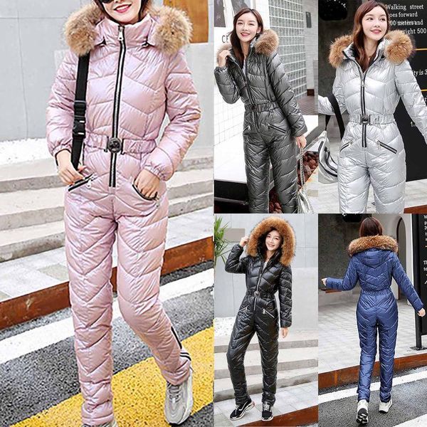 skiing suits winter warm women's plush hooded jumpsuits parka padded sashes ski suit straight zipper one piece casual overalls tracksui 
skiing suits winter warm women's plush hooded jumpsuits parka padded sashes ski suit straight zipper one piece casual overalls tracksui
