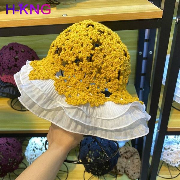 wide brim hats spring light luxury french garden eyelash lace handmade crochet ruffle hollowing out acrylic leisure lady sun cap women hat, Blue;gray
wide brim hats spring light luxury french garden eyelash lace handmade crochet ruffle hollowing out acrylic leisure lady sun cap women hat, Blue;gray