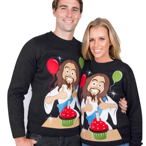 men sweater couples simple autumn warm long sleeve cute cartoon print casual loose round collar sweater y71, White;black
men sweater couples simple autumn warm long sleeve cute cartoon print casual loose round collar sweater y71, White;black