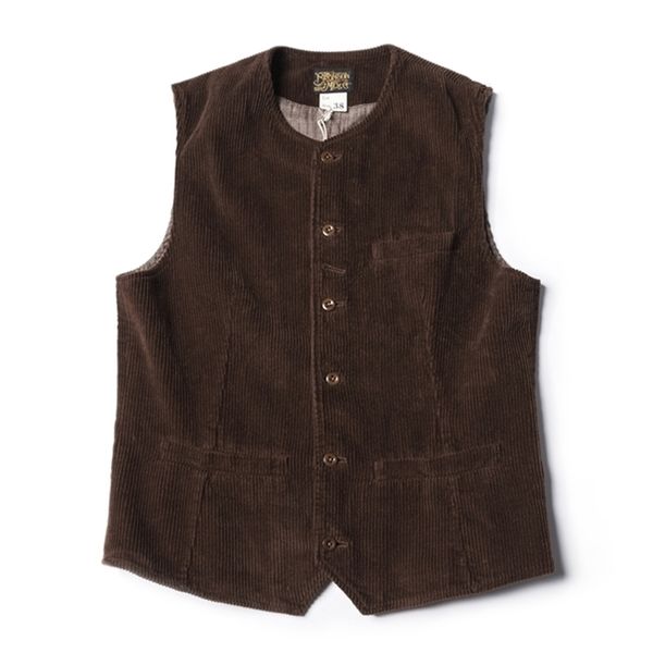 bronson french workwear corduroy vest vintage hunting field waistcoat cords lj201217, Black;white
bronson french workwear corduroy vest vintage hunting field waistcoat cords lj201217, Black;white
