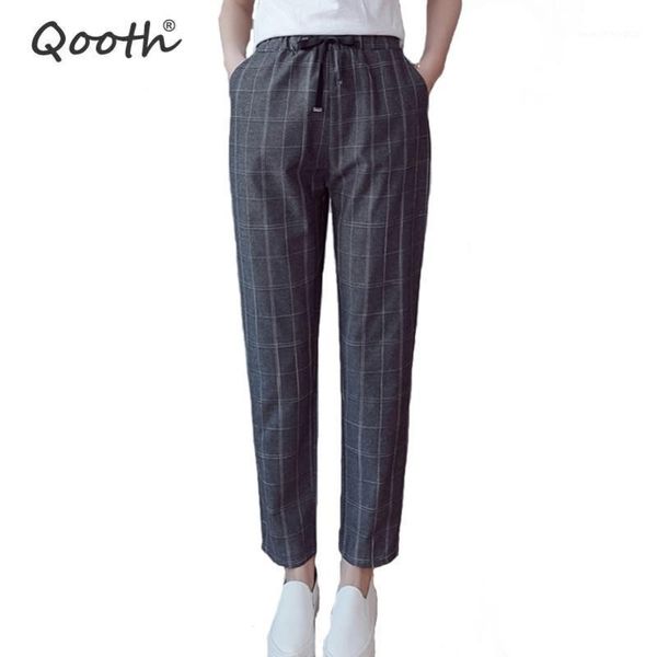 women's pants & capris qooth preppy style harem ladies plaid trousers women's spring pencil elastic waist ankle-length casual qh10, Black;white
women's pants & capris qooth preppy style harem ladies plaid trousers women's spring pencil elastic waist ankle-length casual qh10, Black;white