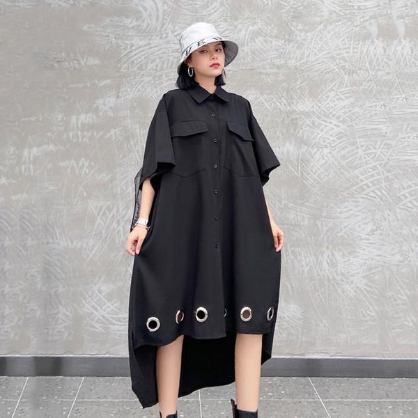 women black mesh irregular hollow out big size shirt dress new lapel half sleeve loose fashion spring summer 20201, White;black
women black mesh irregular hollow out big size shirt dress new lapel half sleeve loose fashion spring summer 20201, White;black