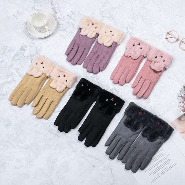 five fingers gloves women touch screen winter cycling warm outdoor ladies pattern full finger suede fabric female, Blue;gray
five fingers gloves women touch screen winter cycling warm outdoor ladies pattern full finger suede fabric female, Blue;gray