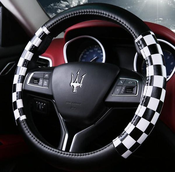 universal 38cm brand new racing plaid micro fiber material skid resistance checker style car steering wheel cover
universal 38cm brand new racing plaid micro fiber material skid resistance checker style car steering wheel cover