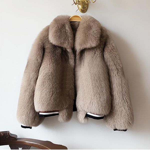 real jacket ladies warm winter fur coat, Black