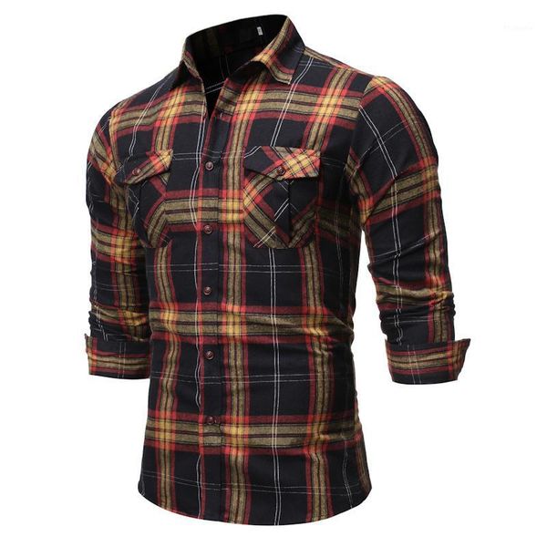 blouse grid stripe pattern double pocket dress shirts for man check plaid new model shirts men's clothing slim casual1, White;black
blouse grid stripe pattern double pocket dress shirts for man check plaid new model shirts men's clothing slim casual1, White;black