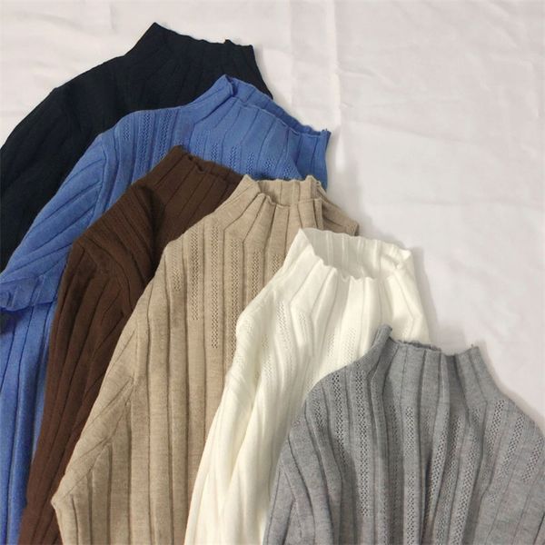 women pullovers sweater knitted elasticity casual jumper fashion slim half turtleneck warm female autumn winter korean 201222, White;black
women pullovers sweater knitted elasticity casual jumper fashion slim half turtleneck warm female autumn winter korean 201222, White;black