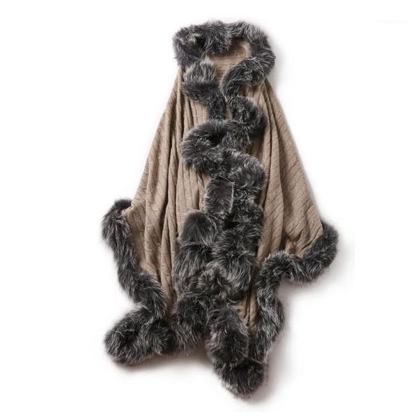 ladies cape 100% pure cashmere shawl cape scarf with genuine fur trim khaki color poncho wraps s1011, Blue;gray
ladies cape 100% pure cashmere shawl cape scarf with genuine fur trim khaki color poncho wraps s1011, Blue;gray
