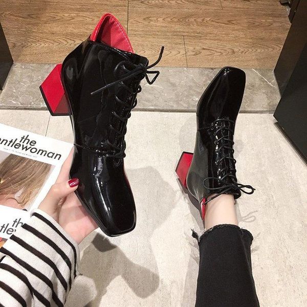plus size 39 ankle boots women platform lace up buckle shoes thick heel short boot ladies casual footwear botas mujer high boot, Black
plus size 39 ankle boots women platform lace up buckle shoes thick heel short boot ladies casual footwear botas mujer high boot, Black