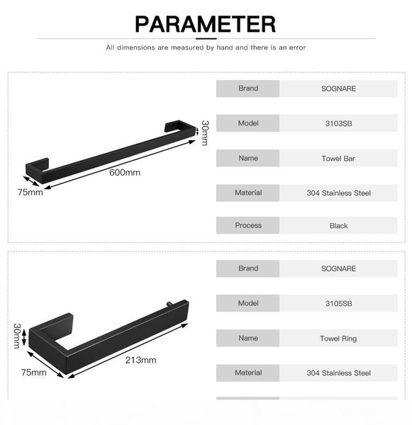 sognare 304 stainless steel black matte bathroom accessories set single towel bar robe hook paper holder bath hardware sets jllqsm
sognare 304 stainless steel black matte bathroom accessories set single towel bar robe hook paper holder bath hardware sets jllqsm