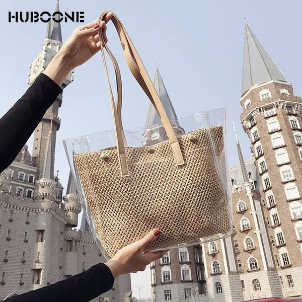 women straw bag handbag travel beach bag female summer transparent jelly shoulder bolsa feminina mujer lady woven hand bags
women straw bag handbag travel beach bag female summer transparent jelly shoulder bolsa feminina mujer lady woven hand bags
