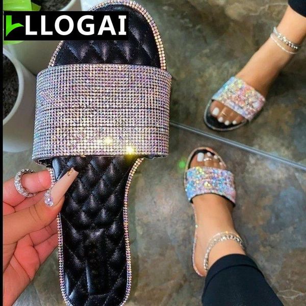 slippers women sandals flip flops crystal flat ladies shoes female rhinestone round toe bling luxury sandalias mujer, Black
slippers women sandals flip flops crystal flat ladies shoes female rhinestone round toe bling luxury sandalias mujer, Black