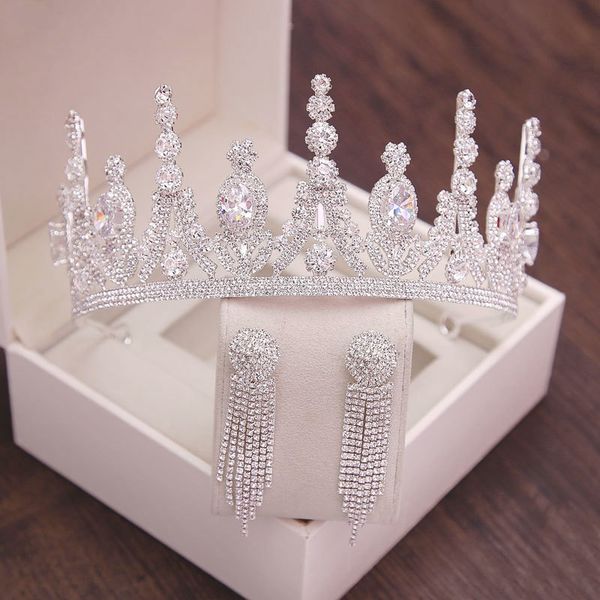 baroque bride haoshi crown headdress new korean hair set wedding studio shooting accessories, Silver
baroque bride haoshi crown headdress new korean hair set wedding studio shooting accessories, Silver