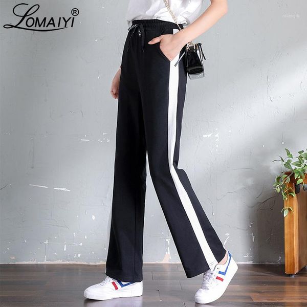 lomaiyi women's wide leg striped pants spring autumn pure cotton loose trousers female casual sweatpants palazzo pants bw0351, Black;white
lomaiyi women's wide leg striped pants spring autumn pure cotton loose trousers female casual sweatpants palazzo pants bw0351, Black;white