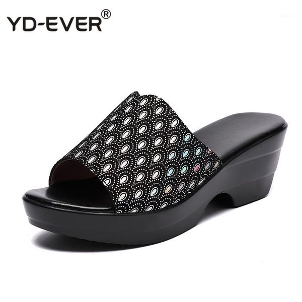 women slipper's ladies summer slippers shoes women wedges heels fashion bling summer shoes geuine leather1, Black
women slipper's ladies summer slippers shoes women wedges heels fashion bling summer shoes geuine leather1, Black