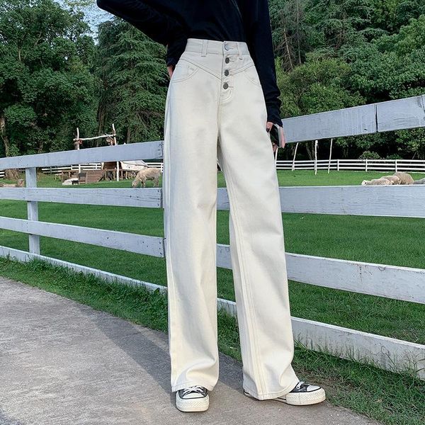 women's jeans vintage straight woman plus size high waist button mom pants washed boyfriend femme, Blue
women's jeans vintage straight woman plus size high waist button mom pants washed boyfriend femme, Blue
