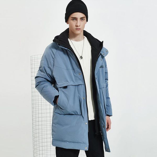 2019 winter male long section of new men's casual loose hooded down jacket thick coat1, Black
2019 winter male long section of new men's casual loose hooded down jacket thick coat1, Black
