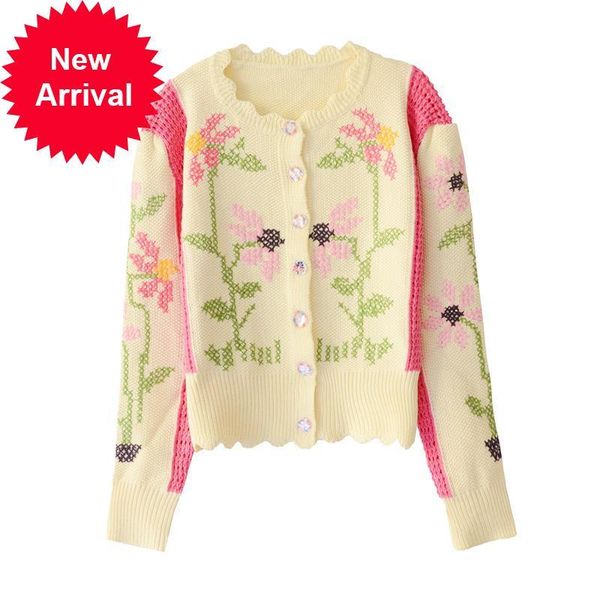 2021 new autumn floral fashion cardigan sweater contrast color amendment female temperament long sleeve knitted coat 2j1f, White;black
2021 new autumn floral fashion cardigan sweater contrast color amendment female temperament long sleeve knitted coat 2j1f, White;black