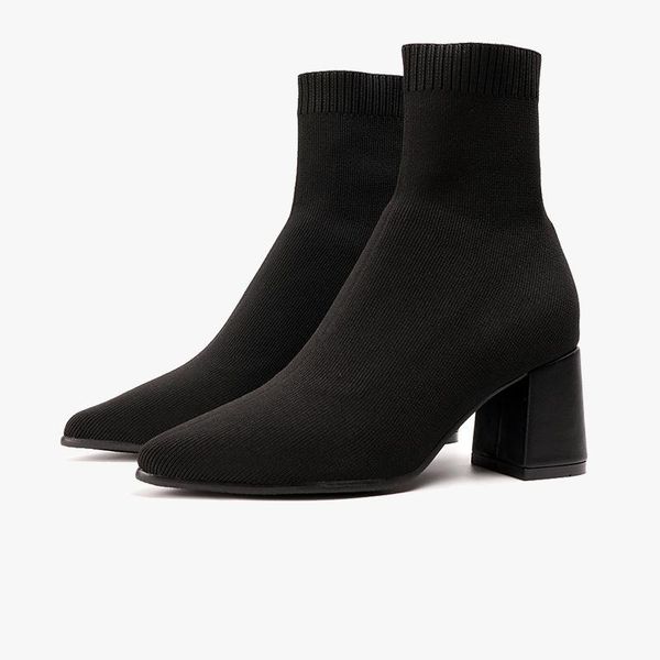 2020 new fashion chunky heel pointed fashion socks boots women's shoes high heels casual women's models, Black
2020 new fashion chunky heel pointed fashion socks boots women's shoes high heels casual women's models, Black