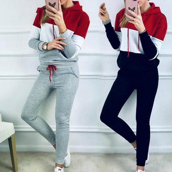 xuancool 2020 autumn winter sport tracksuit sets hoodies and long pants splicing casual female patchwork suits joggers clothing, Gray
xuancool 2020 autumn winter sport tracksuit sets hoodies and long pants splicing casual female patchwork suits joggers clothing, Gray