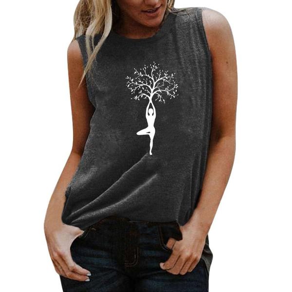 2020 yoga woman big tree print sleeveless vest shirt round neck women's clothing in europe and america, White;red
2020 yoga woman big tree print sleeveless vest shirt round neck women's clothing in europe and america, White;red
