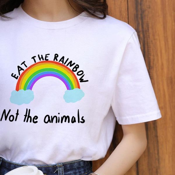 vegan harajuku graphic t shirt women cartoon rainbow t-shirt 90s fashion casual grunge tshirt korean style tees female, White
vegan harajuku graphic t shirt women cartoon rainbow t-shirt 90s fashion casual grunge tshirt korean style tees female, White