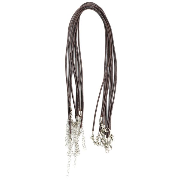 10 pieces necklace waxed cord rope with lobster clasp extender chain diy jewelry making findings accessories
10 pieces necklace waxed cord rope with lobster clasp extender chain diy jewelry making findings accessories