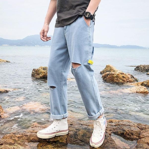 fashion jeans men denim jogging simple wide leg pants for men boys teenagers loose casual holes harem trousers large size1, Blue
fashion jeans men denim jogging simple wide leg pants for men boys teenagers loose casual holes harem trousers large size1, Blue