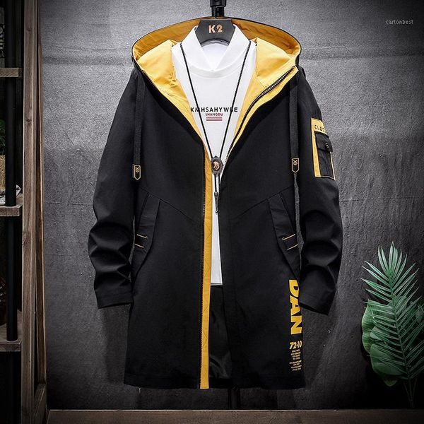 men's jackets 2021 autumn jacket loose male clothing bring hat motion leisure time long coat serve streetwear windbreaker black japan s, Black;brown
men's jackets 2021 autumn jacket loose male clothing bring hat motion leisure time long coat serve streetwear windbreaker black japan s, Black;brown