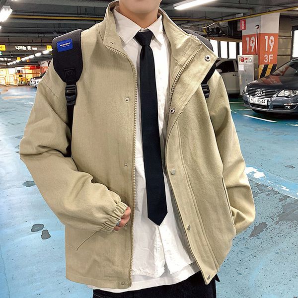 cotton baseball uniform jacket men's fashion solid color casual jackets mens streetwear loose hip hop bomber jacket men, Black;brown
cotton baseball uniform jacket men's fashion solid color casual jackets mens streetwear loose hip hop bomber jacket men, Black;brown