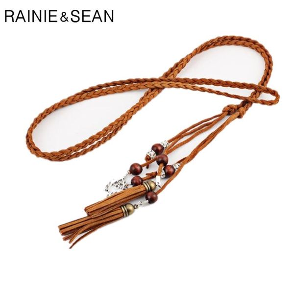 belts rainie sean braided belt for women pu leather ladies dresses tassel beaded boho fashion summer 170cm, Black;brown
belts rainie sean braided belt for women pu leather ladies dresses tassel beaded boho fashion summer 170cm, Black;brown