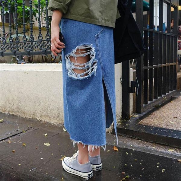 ripped long denim skirts women hole tassel pockets jeans skirts summer korean vintage wrap skirt maxi skirt split plus size, Black
ripped long denim skirts women hole tassel pockets jeans skirts summer korean vintage wrap skirt maxi skirt split plus size, Black