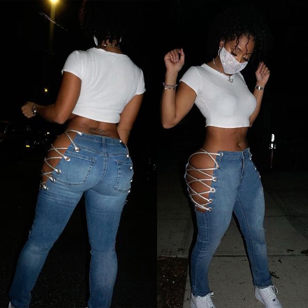 1y autumn new womens fashion slim creative side two side contrast bandage jeans pants womens jeans wholesale jeans suppliers, Blue
1y autumn new womens fashion slim creative side two side contrast bandage jeans pants womens jeans wholesale jeans suppliers, Blue