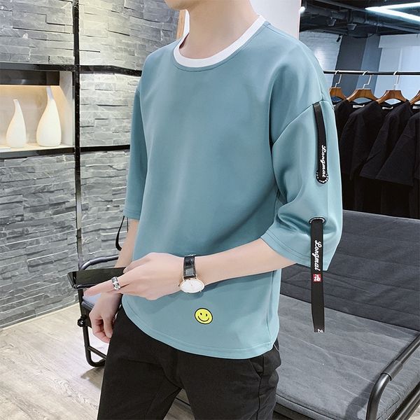 spring and autumn t-shirt sweater solid color simple student t-shirt korean style trendy loose youth sweater seven-point sleeve men's c, Black
spring and autumn t-shirt sweater solid color simple student t-shirt korean style trendy loose youth sweater seven-point sleeve men's c, Black