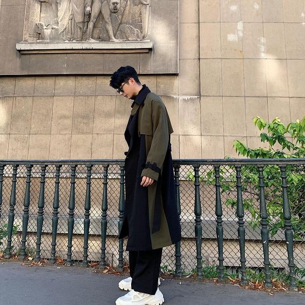 winter men autumn splice sashes loose casual chic long trench coat male vintage streetwear hip hop windbreaker overcoat jacket, Tan;black
winter men autumn splice sashes loose casual chic long trench coat male vintage streetwear hip hop windbreaker overcoat jacket, Tan;black
