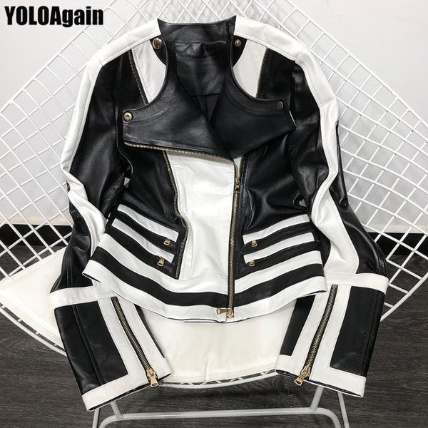 women's leather & faux yoloagain women real jacket ladies fashion black and white stripes genuine jacket1
women's leather & faux yoloagain women real jacket ladies fashion black and white stripes genuine jacket1