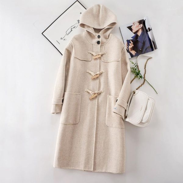 cthink good quality solid horn button long hoodied woman jacket winter 2020 soft wool coat women korean style women's outerwear1, Black
cthink good quality solid horn button long hoodied woman jacket winter 2020 soft wool coat women korean style women's outerwear1, Black