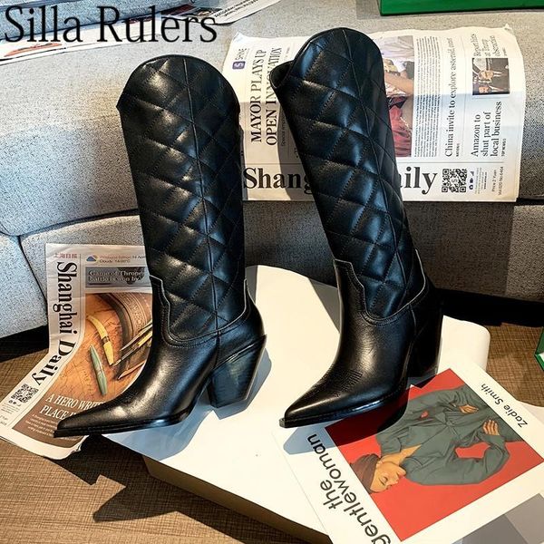 boots black embroider genuine leather pointed toe knee high woman chunky heels western knight high1
boots black embroider genuine leather pointed toe knee high woman chunky heels western knight high1