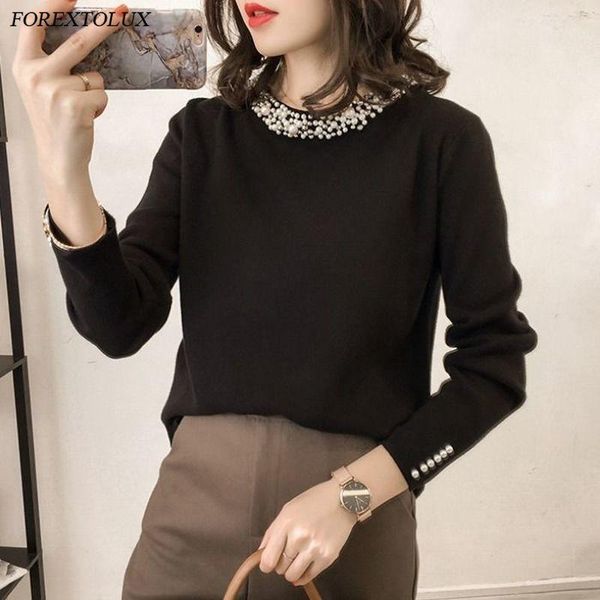 autumn winter women beaded sweater o-neck elegant lady jumper loose casual warm femme sweaters knitting oversized sweatshirt1, White;black
autumn winter women beaded sweater o-neck elegant lady jumper loose casual warm femme sweaters knitting oversized sweatshirt1, White;black