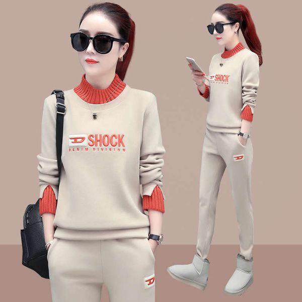 hong kong sportswear suit women's autumn and winter plush thickening 2020 new fashion brand two piece set, Gray
hong kong sportswear suit women's autumn and winter plush thickening 2020 new fashion brand two piece set, Gray