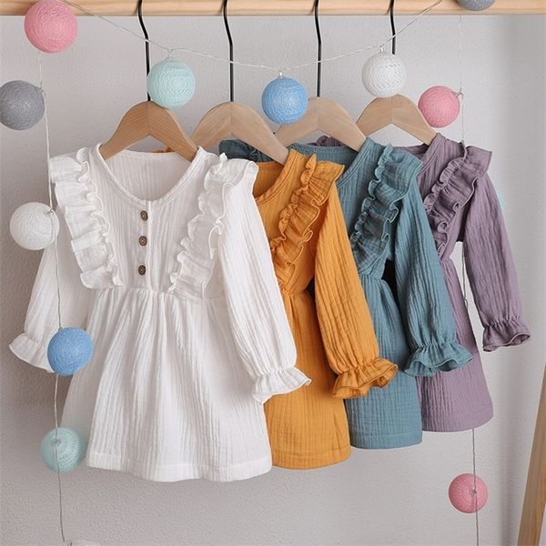 12m-5y baby girl ruffle fly sleeve linen dress new kids girls solid dresses button falbala princess party clothes vestido y200623, Red;yellow
12m-5y baby girl ruffle fly sleeve linen dress new kids girls solid dresses button falbala princess party clothes vestido y200623, Red;yellow