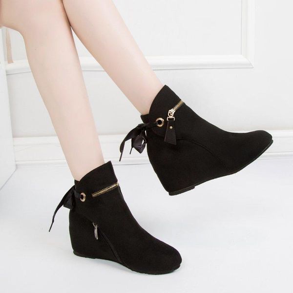 boots fall/winter women fashion after lace-up ankle wedge women's round toe zipper shoes botas zapatos de mujer1, Black
boots fall/winter women fashion after lace-up ankle wedge women's round toe zipper shoes botas zapatos de mujer1, Black