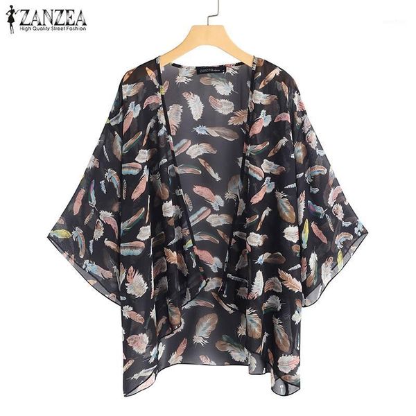 2020 zanzea summer bohemain printed kimono cardigan women's chiffon blouse casual beach cover up female sleeve shirts1, White
2020 zanzea summer bohemain printed kimono cardigan women's chiffon blouse casual beach cover up female sleeve shirts1, White