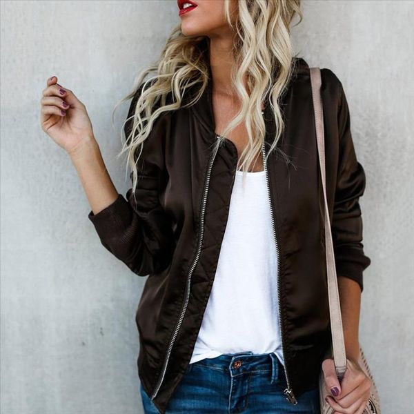 autumn winter jacket women classic coat short bomber solid zip up jacket coat black wine red for ladies mujer veste femme, Black;brown
autumn winter jacket women classic coat short bomber solid zip up jacket coat black wine red for ladies mujer veste femme, Black;brown