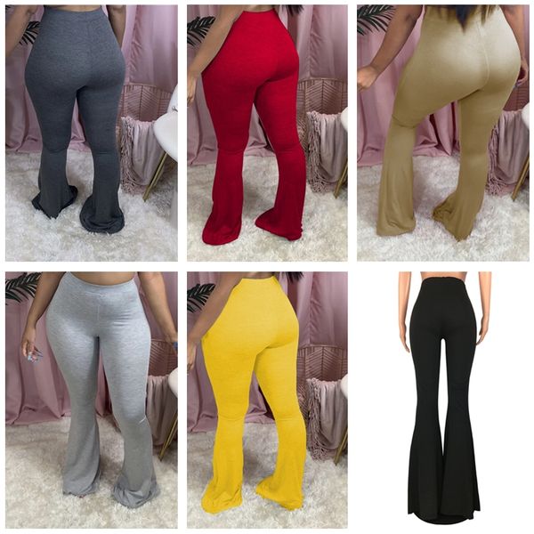 

fashion plus size women full pants fat lady outfit style casual tight-fitting big flared trousers pants leggings bootcut l-4xl f92913, Black;white