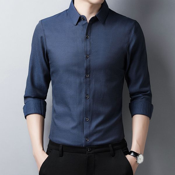 men's spring ice silk business father's long sleeve autumn thin non iron leisure young and middle-aged bottomed shirt, White;black
men's spring ice silk business father's long sleeve autumn thin non iron leisure young and middle-aged bottomed shirt, White;black