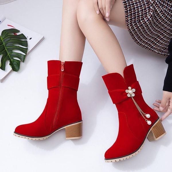 boots 2021 fashion suede mid-calf round toe high heel zipper autumn winterrhinestone pearl decoration women boots1, Black
boots 2021 fashion suede mid-calf round toe high heel zipper autumn winterrhinestone pearl decoration women boots1, Black
